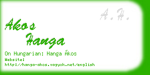 akos hanga business card